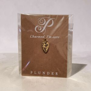 10/ $10 Plunder Gold Floral Oval Charm